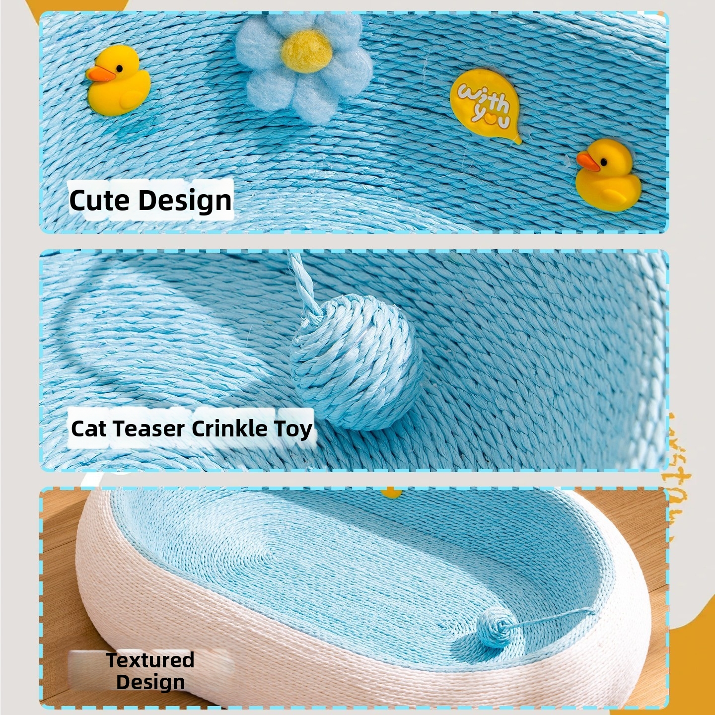 Extra Large Cat Scratching Board Wear Resistant Lint Free Integrated Cat Bed Anti Scratch Sofa Sharpening Supplies For Cats_voghion.com
