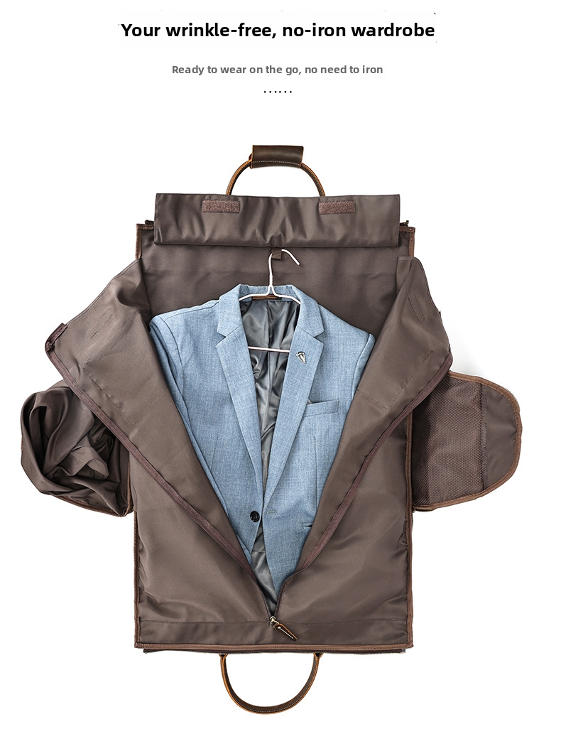 Herren Trolley Reisetasche Aus Echtem Leder Mit Großem Volumen_voghion.com