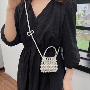 New summer mini decorative small bag chain Pearl small bag versatile woven lady bag small sachet trendy bag