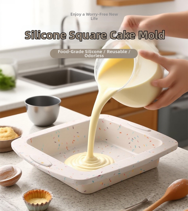 Silicone Round Cake Mold 8 Inch High Temperature Resistant Baking Pan Mousse Cake Kitchen Mold_voghion.com