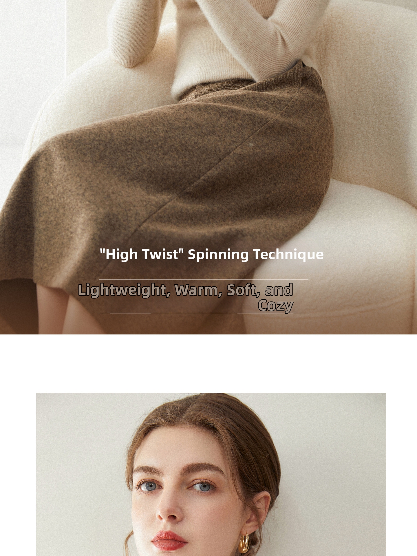 Soft And Cozy Women's Cashmere Sweater Basic Aesthetics Knitwear Semi High Neck Seamless Base Layer Wool Sweater_ecoleips.com
