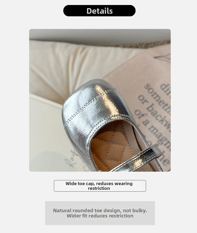 Mädchen Leder Mary Jane Schuhe In Silber Rutschfeste Kinderschuhe_voghion.com