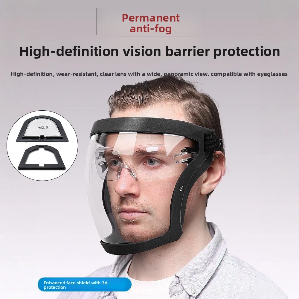 High Definition Transparent Protective Mask Anti-droplet Dust Dustproof Labor Protection Cycling Goggles_voghion.com