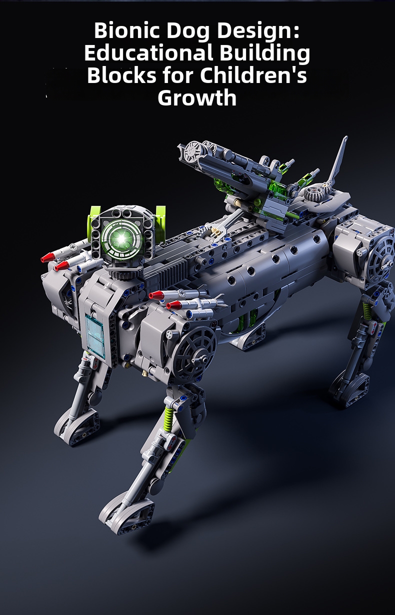 Robot militaire en blocs de construction jouet télécommandé_voghion.com