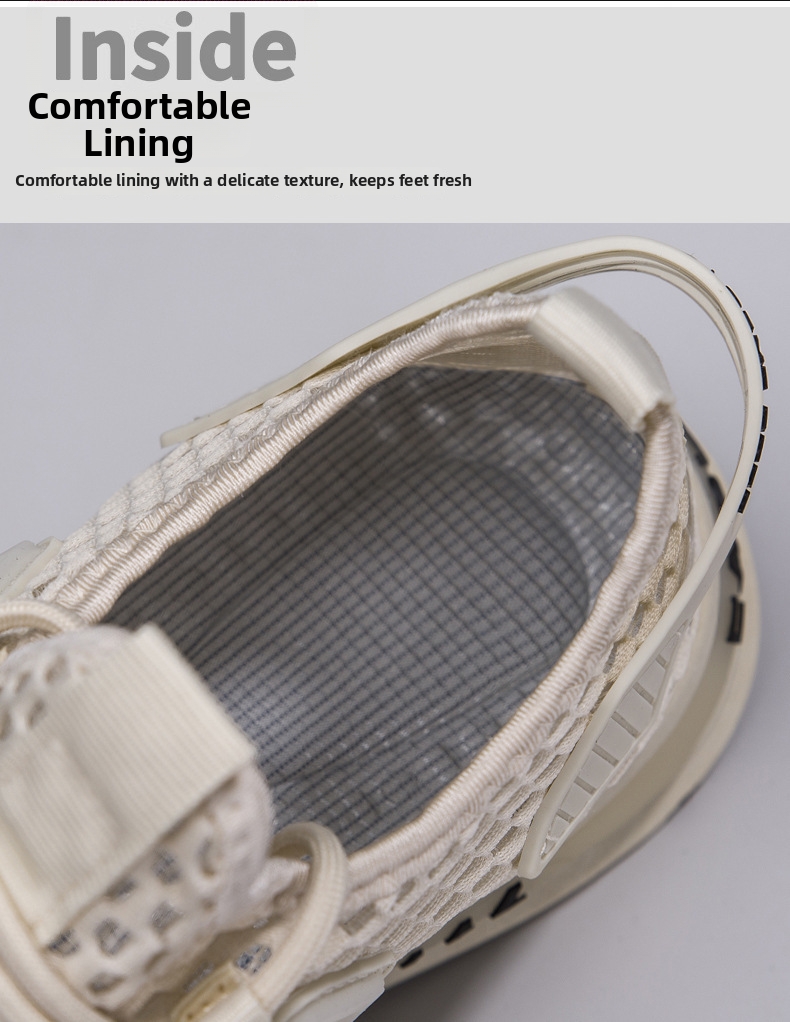 Men's Summer Sports Shoes Breathable Mesh Hollow Out Lightweight Flyknit Size 39-48 White Black Casual_voghion.com