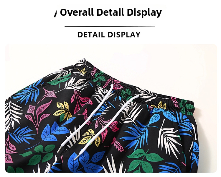 Men's Trendy Beach Pants Large Size Quick Drying Casual Five Point Shorts For Thailand Travel Sanya Island Vacation_viptrois.com