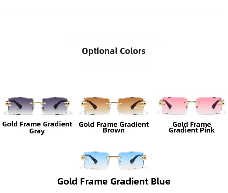 Rimless Metal Sunglasses For Men Double Bridge Trendy Design_voghion.com