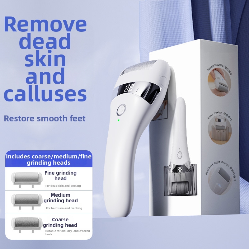 Electric Foot File With Rechargeable Digital Display For Feet_voghion.com