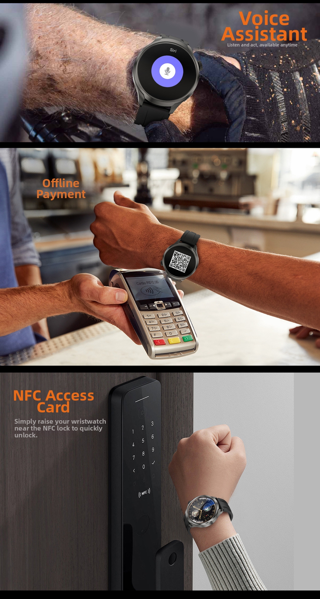 DK69 Bluetooth Smartwatch 1.85 Inch Display Heart Rate Monitor Compass Multi Sport Functionality_voghion.com