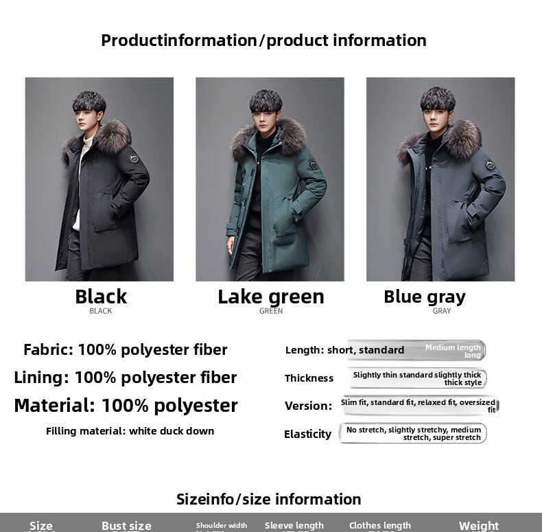 Men's Hooded Down Jacket Winter Warm Business Thickened Coat_voghion.com