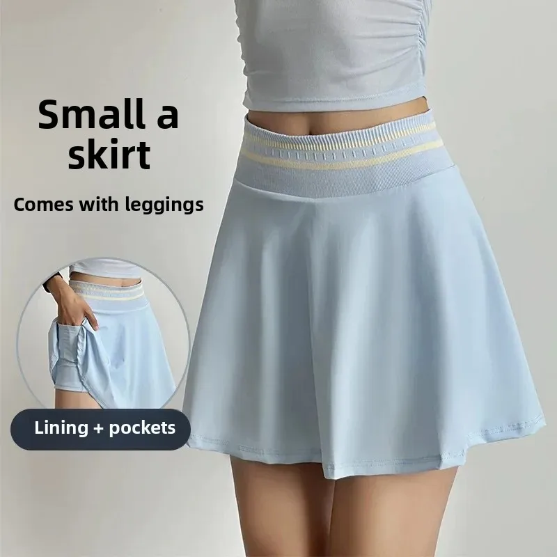 Sports skirt for professional tennis, professional protective underware, quick dry yoga clothing for badminton, for running