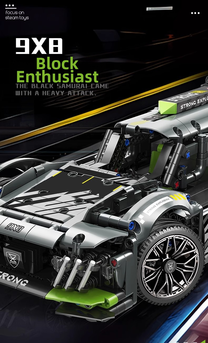 Kompatibles Darth Vader Apollo Supercar Cyber ​​Rambo ferngesteuertes Rennauto-Bausatz-Modellspielzeug_voghion.com