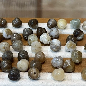 Qiemu Sugar Hetian Jade Gourd Accessories Handmade DIY Small Pendant Bracelet Spacer Beads Accessories