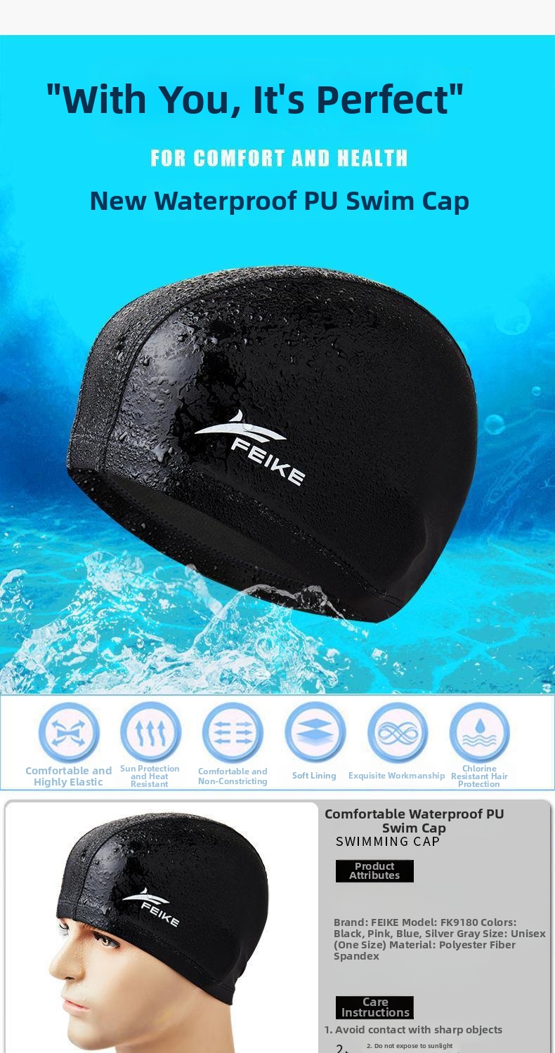 Ensemble de natation pour homme : maillot de bain imperméable à séchage rapide, imitation peau de requin, avec lunettes et bonnet._voghion.com