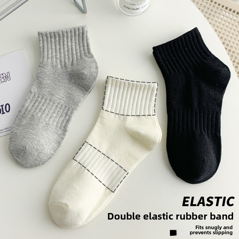 Svartvita ankelsockor för barn, ventilerande bomull trendig_voghion.com