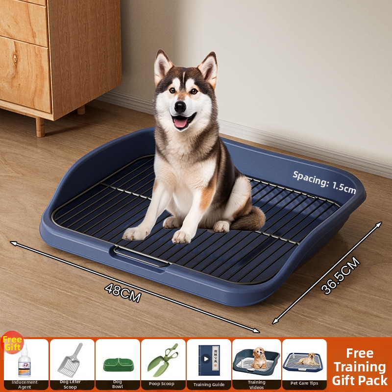 Extra großes Hunde-WC aus Drahtgeflecht, leicht zu reinigen, trittfest, kotsicher, für mittlere und kleine Größen_voghion.com