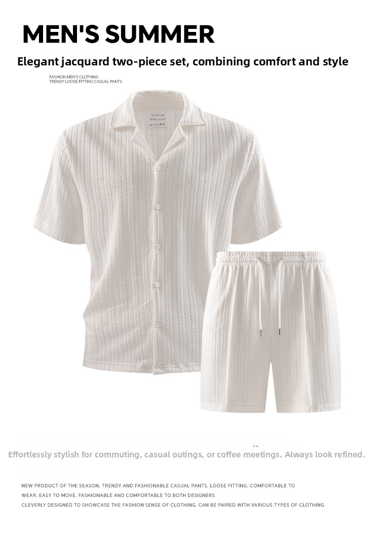 Herren Hemd Und Shorts Set Sommer Freizeit Outfit Für Männer_voghion.com