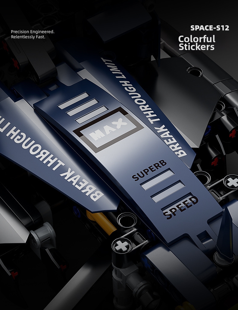 Formula 1 Racing Car Building Blocks Compatible Toy Car Set_voghion.com