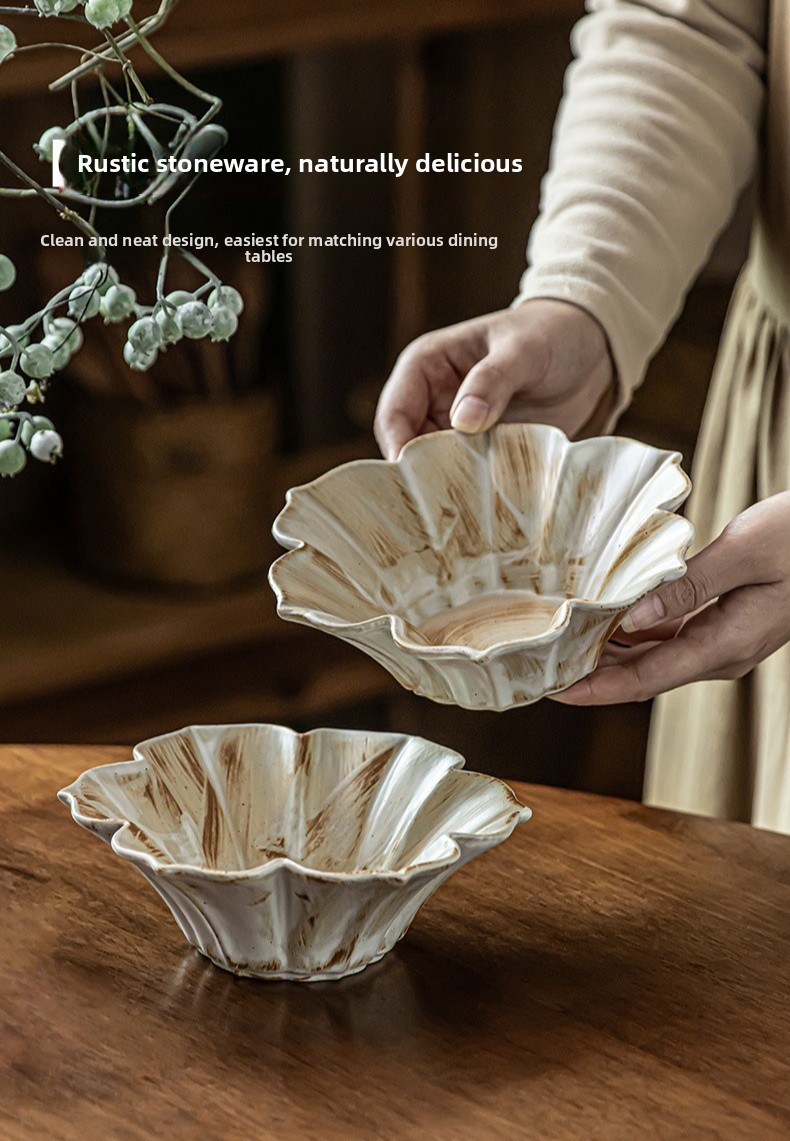 Ciotola di loto in ceramica ciotola creativa per insalata_voghion.com