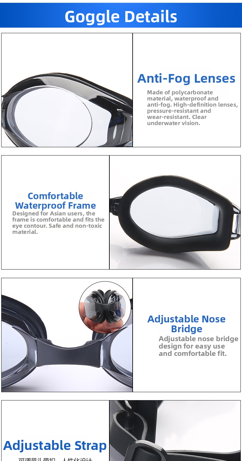 Zwembroek voor heren in grote maten, sneldrogend, comfortabel badpak voor volwassenen met vlammenpatroon, complete set voor warmwaterbronnen inclusief zwembril en badmuts._voghion.com