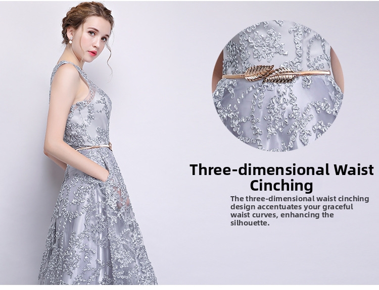 New 2026 Elegant Slimming Long Evening Gown for Women Spring Banquet Hostess Dress_ecoleips.com