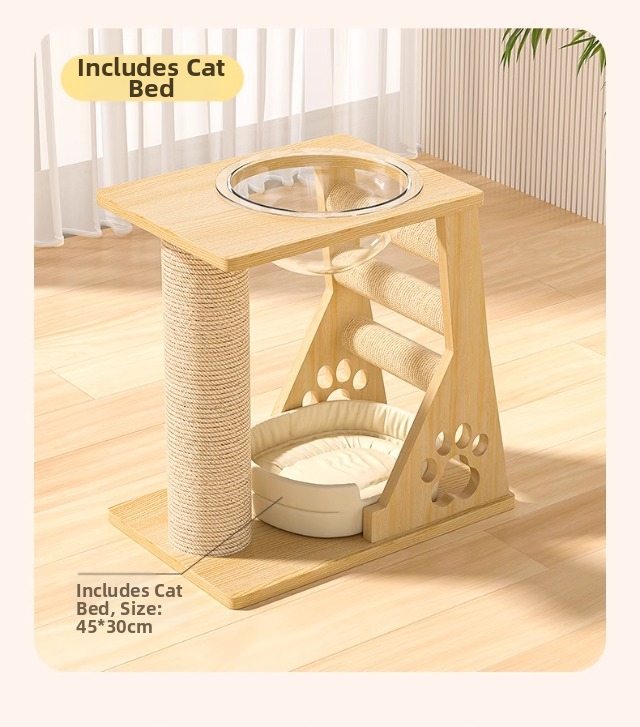 Luxury Cat Climbing Frame Multi Layer Tree With Bed And Pillar_voghion.com