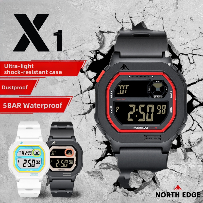 Waterproof Luminous Digital Watch Square Shockproof Outdoor Sports Stopwatch Alarm Clock Trendy Personalized Student Countdown_voghion.com