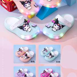 童鞋女洞洞鞋夏季新款2025年包头沙滩鞋防滑凉鞋中大童潮软底