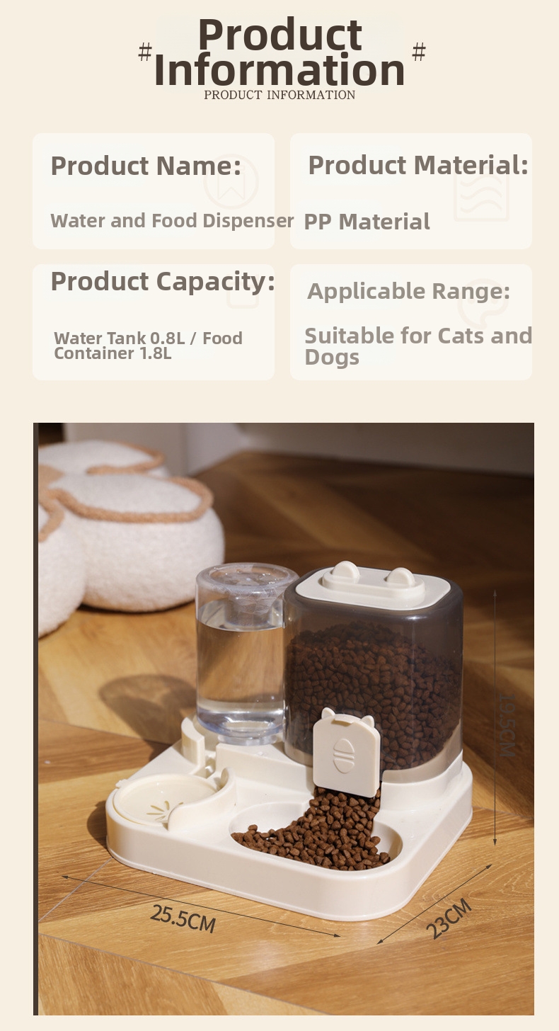 Distributore automatico di cibo e acqua per cani e gatti_voghion.com