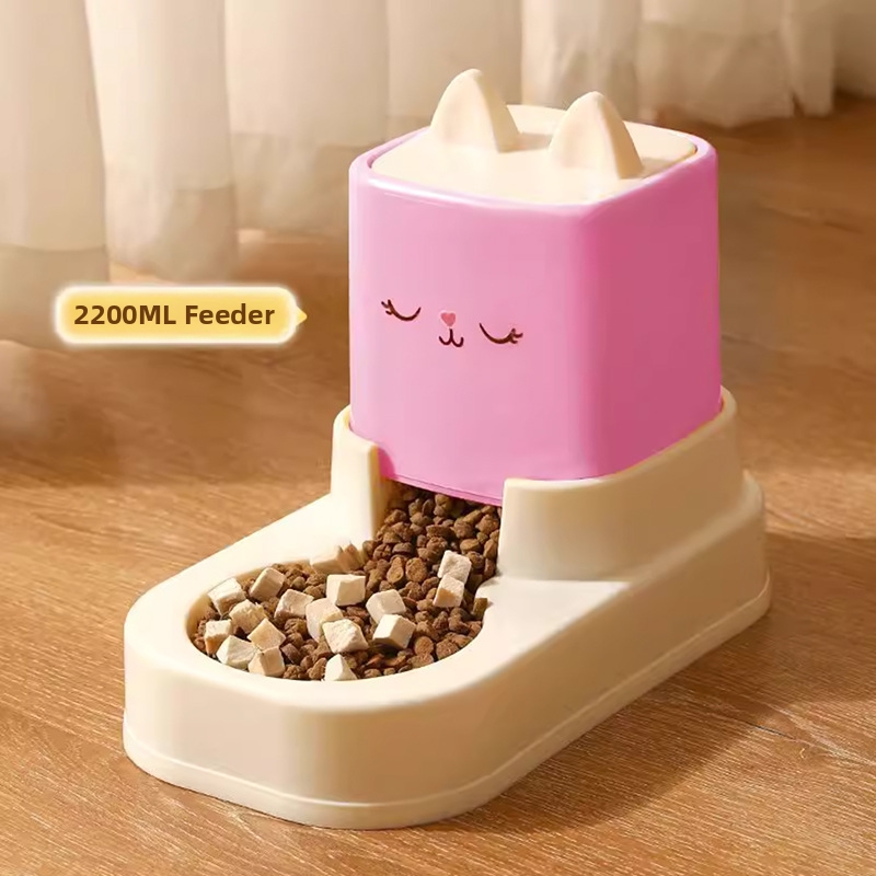 Automatic Cat Feeder Water Bowl Combo Pet Water Dispenser Dog Feeding Utensils Pet Supplies_voghion.com