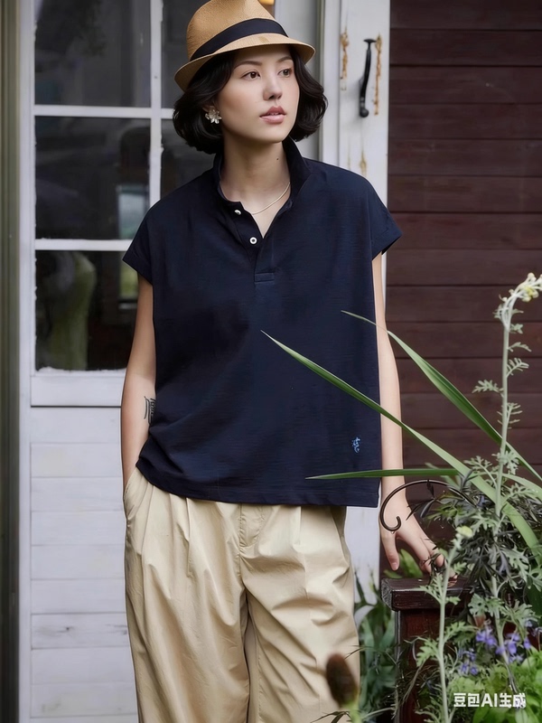 Directly Supplied from the Original Factory, Foreign Trade Clothing, French-Style Mesh Sleeves, Japanese Mori Girl Style, Classic Seahorse Polo Shirt Directly Supplied from the Original Factory, Foreign Trade Clothing, French-Style Mesh Sleeves, Japanese Mori Girl Style, Classic Seahorse Polo Shirt