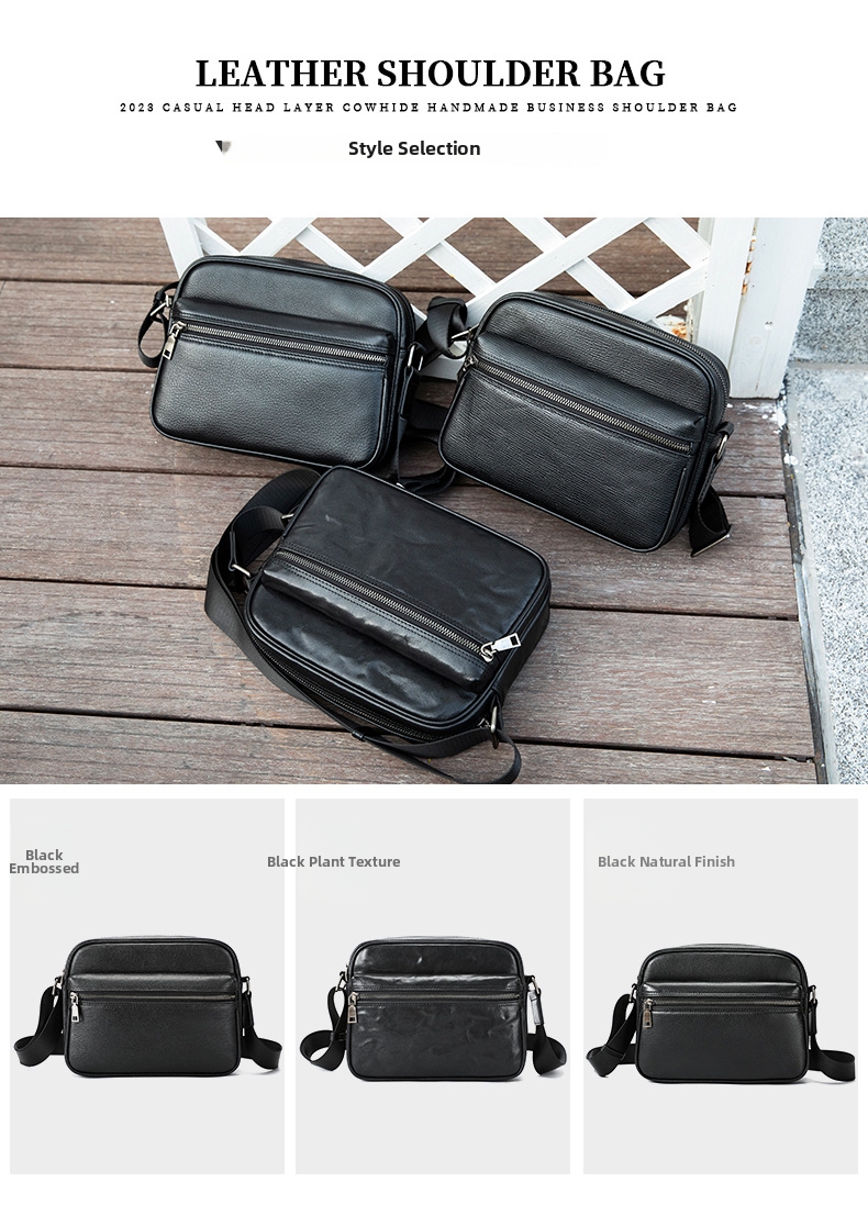 Borsa a tracolla uomo in vera pelle design orizzontale_voghion.com