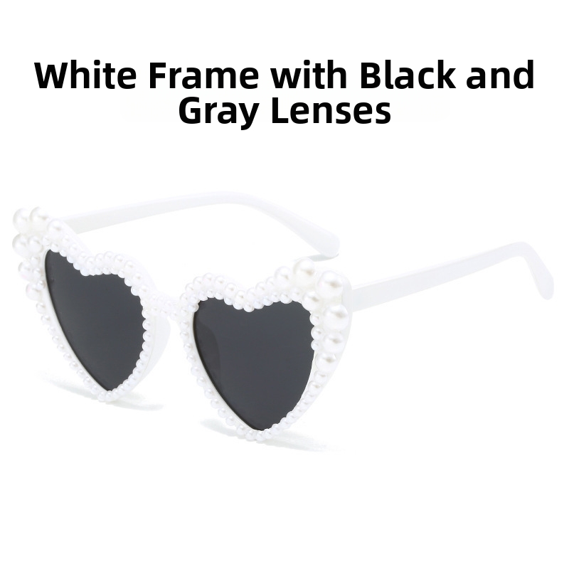 Unisex-Sonnenbrille in Herzform mit Diamantenbesatz – Trendiger Retro-Look im Runway-Stil – Vollständiger UV-Schutz_voghion.com