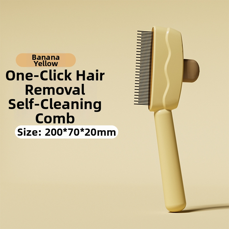 Pet Hair Removal Comb For Cats And Dogs Detangling Cleaning Brush Massage Grooming Tool_voghion.com
