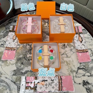 Acrylic Jewelry Box Transparent Round Box Creative Leather Portable Gift Box Birthday Packaging Box