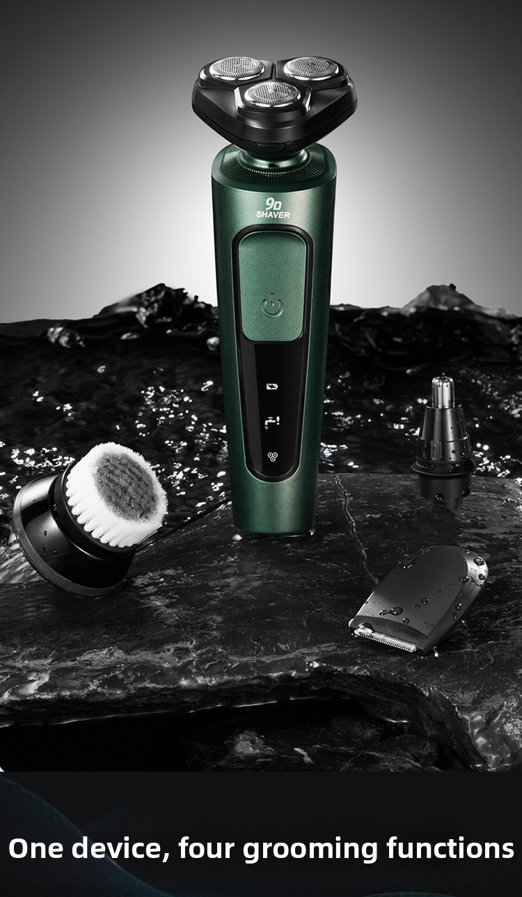 New 9D Electric Shaver High Power Rechargeable Multi-Functional Water Washable Shaver For Personal Care_voghion.com