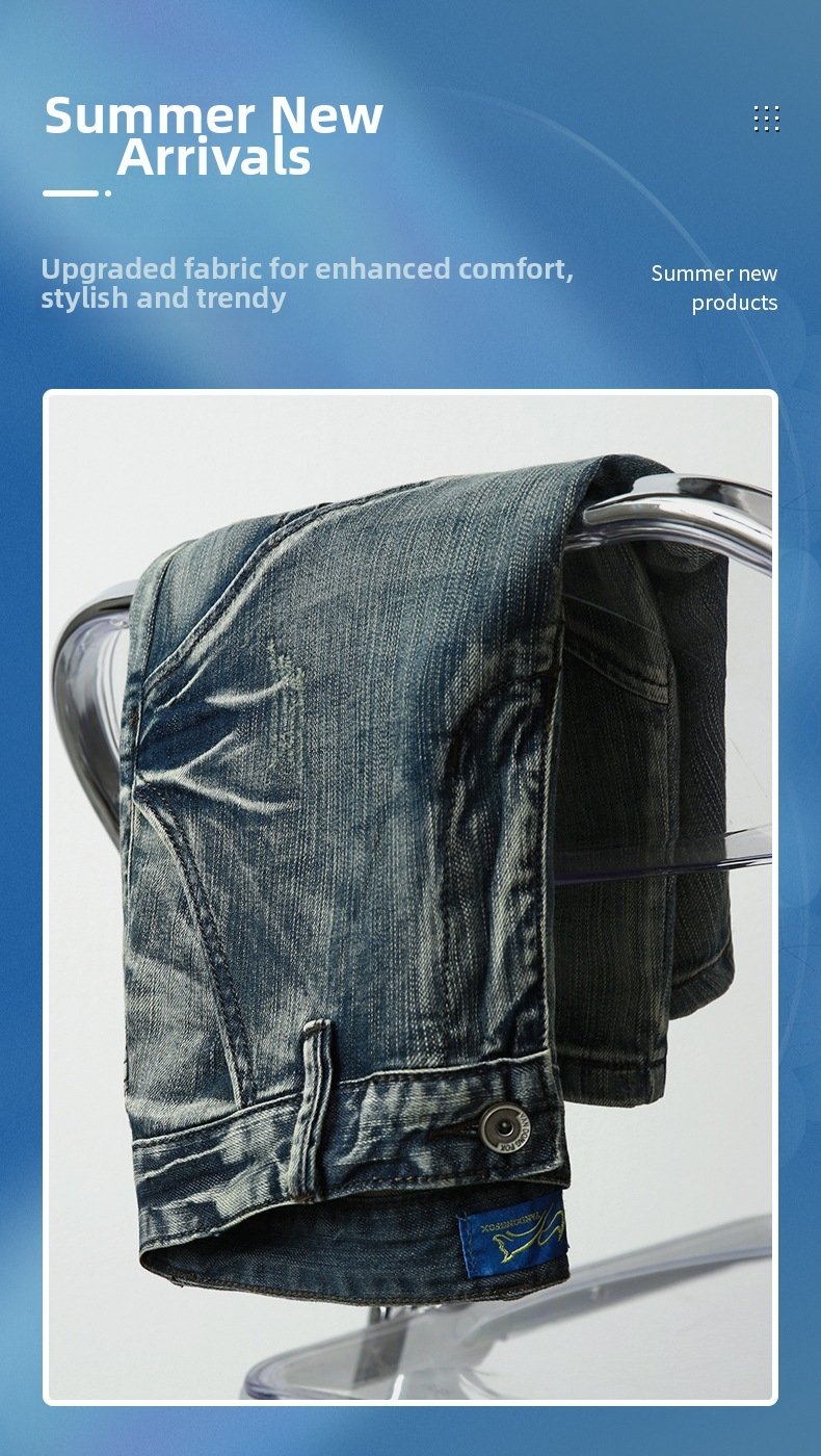 Herren Vintage Patchwork Jeansshorts Im Lässigen Cargo Stil_voghion.com