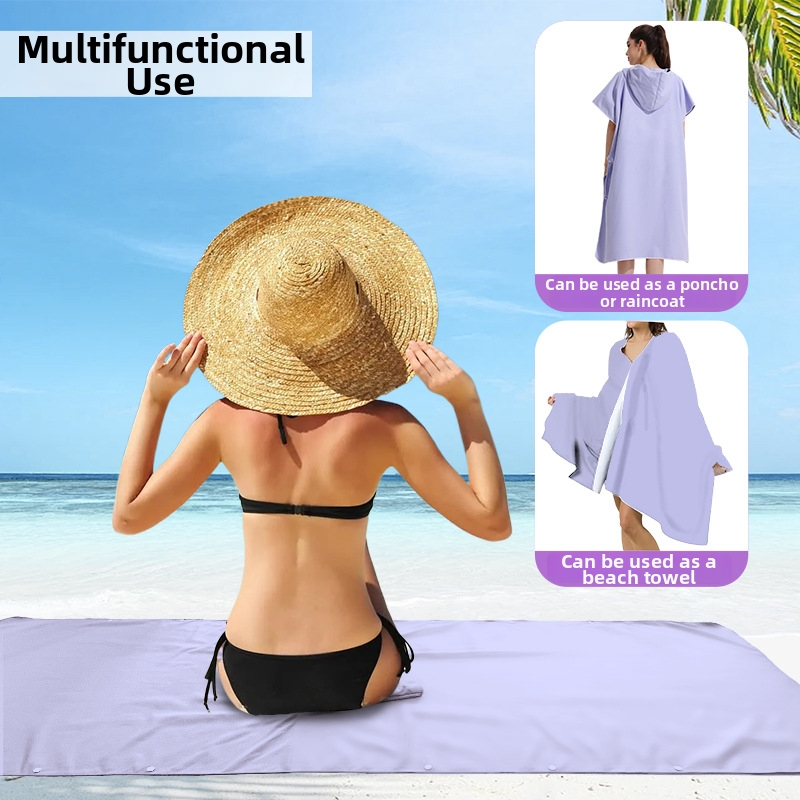 Surfing Quick Drying Bathrobe Capes Swimming Towels Diving Beach Towels Absorbent Lint Free Bath Towels Sports Outdoor_voghion.com