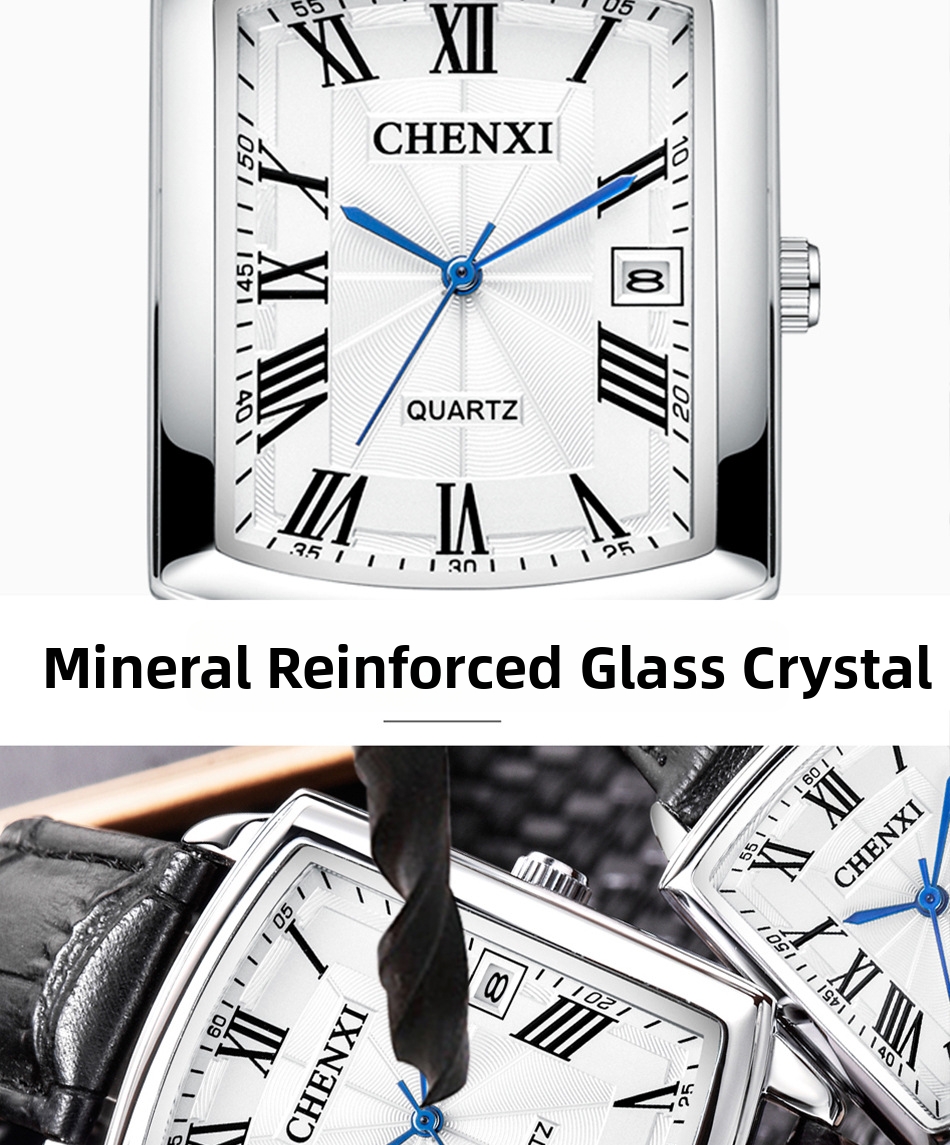 Quartz Couple Wrist Watch With Calendar Leather Strap For Men_voghion.com