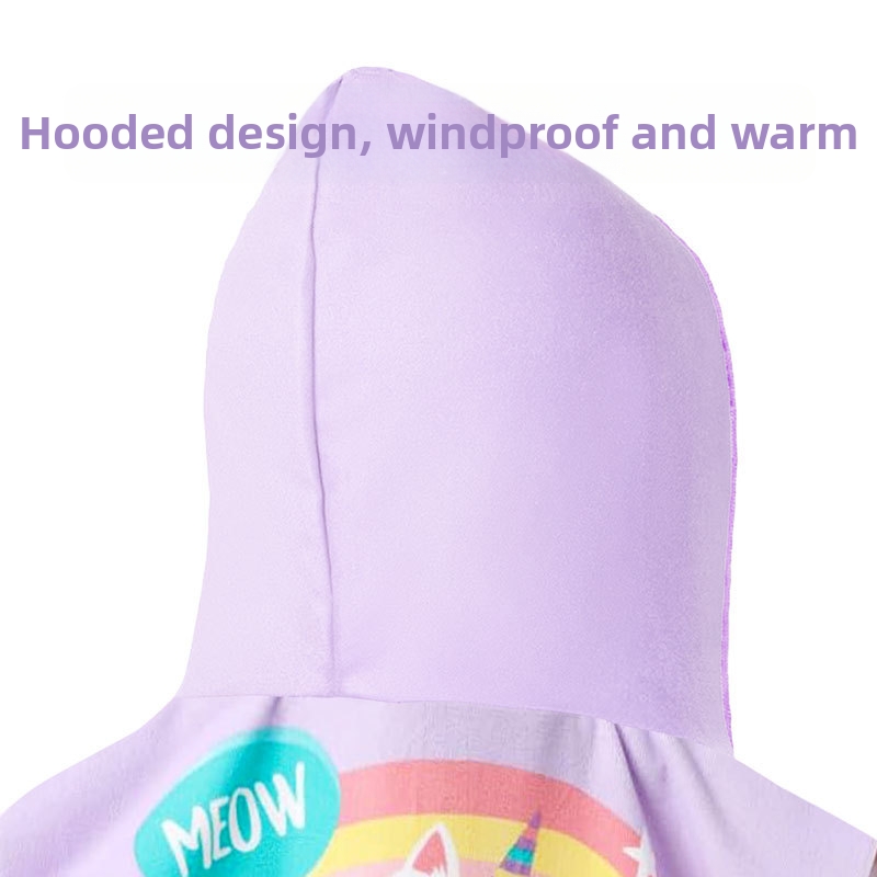 Children's Beach Towels Capes Quick Drying Absorbent Jacquard Hooded Styles Swimming Towels_voghion.com