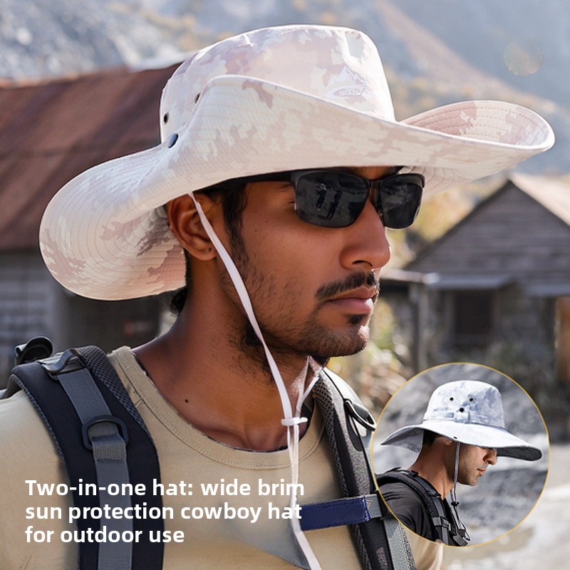 Men's Sun Protection Bucket Hat Breathable Quick-drying Outdoor_voghion.com
