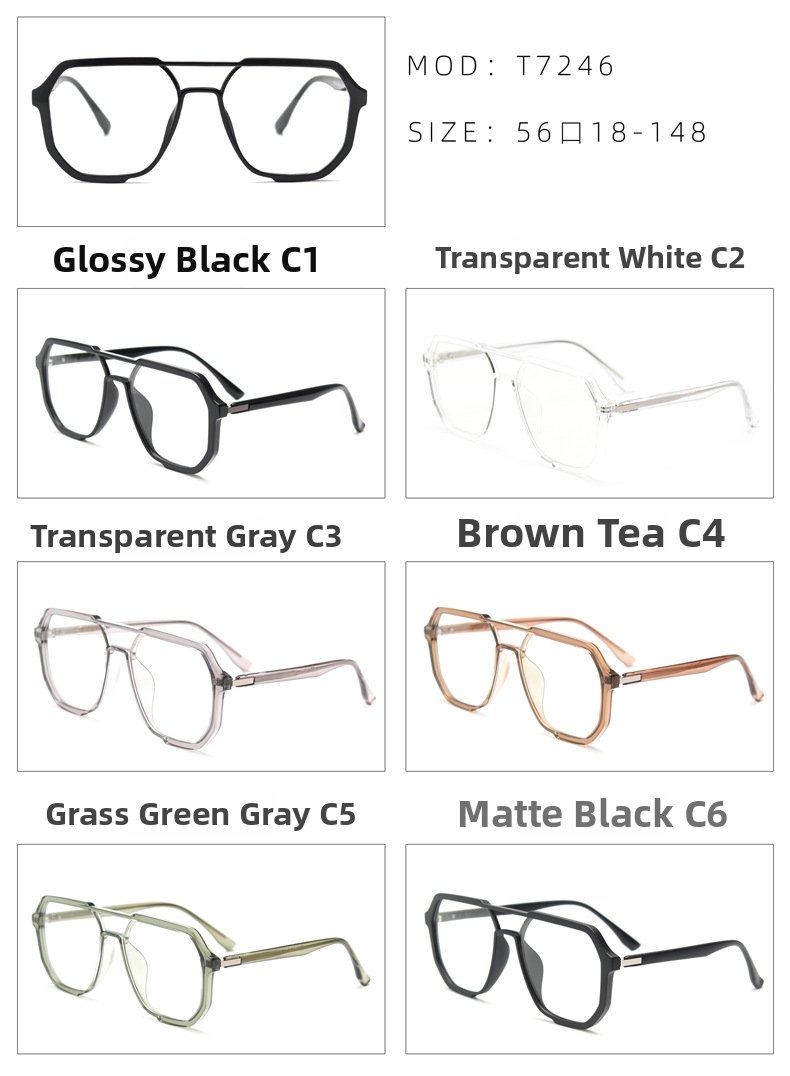 Retro Prescription Eyewear Frames With Double Bridge For Unisex_voghion.com