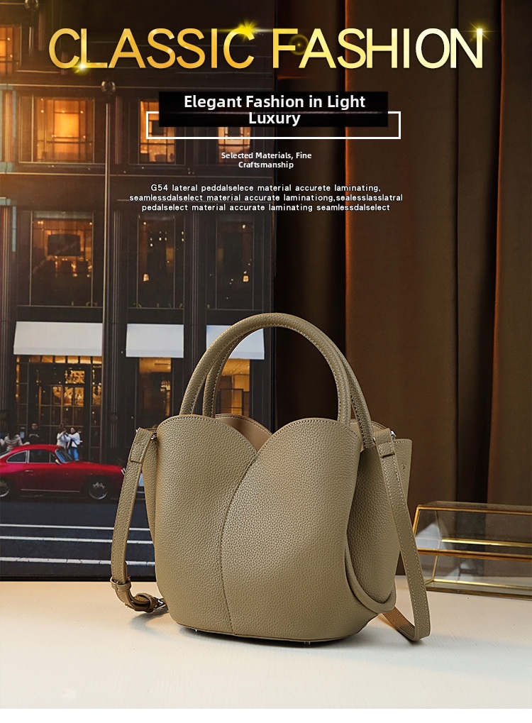 Tulpanformad tote väska damhandväska i konstläder elegant_voghion.com