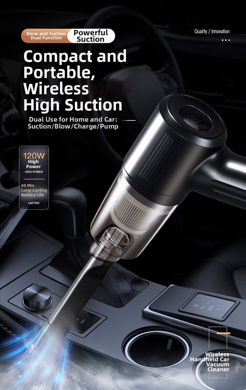 Cordless Handheld Vacuum Cleaner For Car And Home High Power Mini_voghion.com