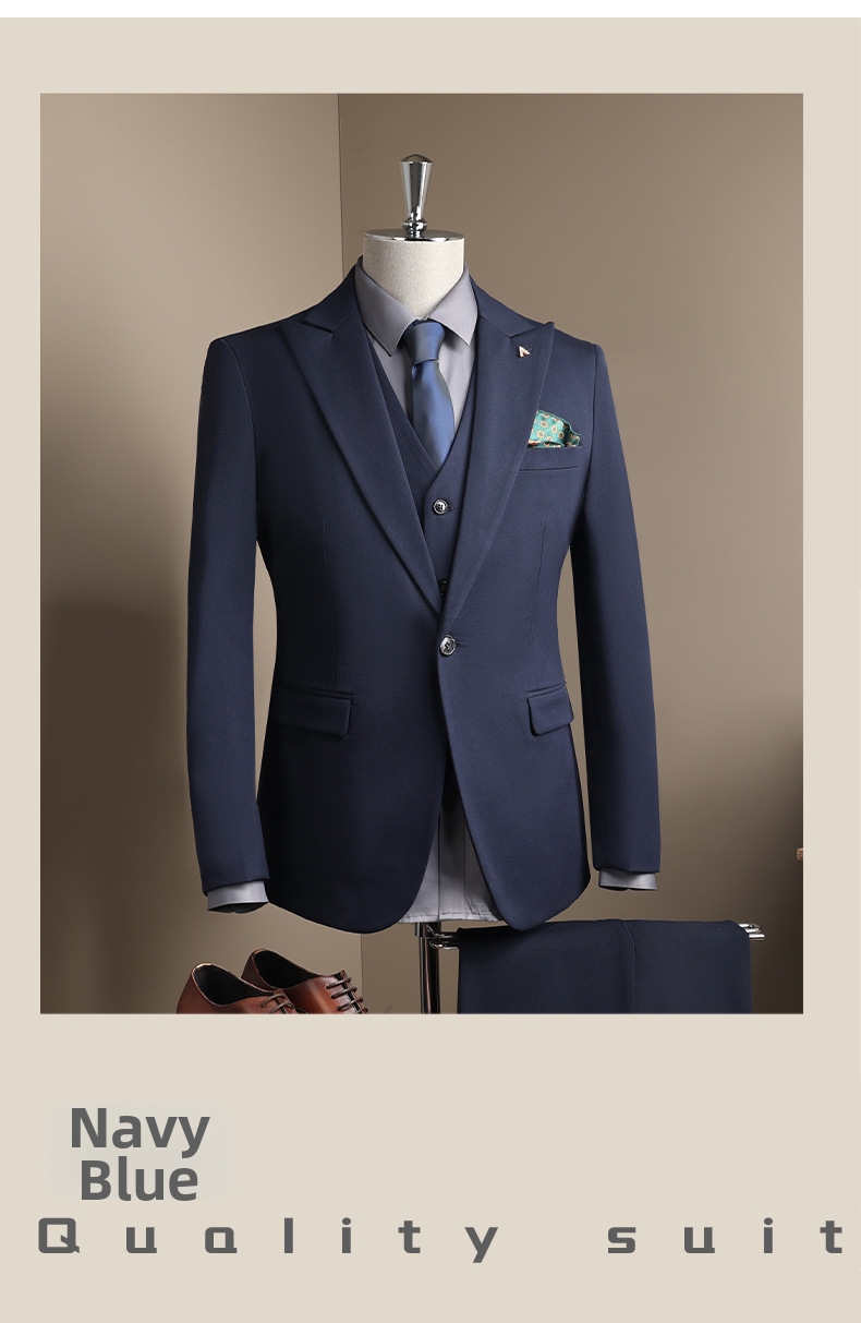 Herren Anzug Dreiteilig Elegant Für Business Und Hochzeit_voghion.com