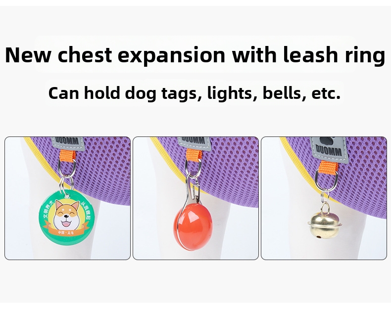 Breathable Reflective Dog Harness And Cat Harness Vest Set_voghion.com