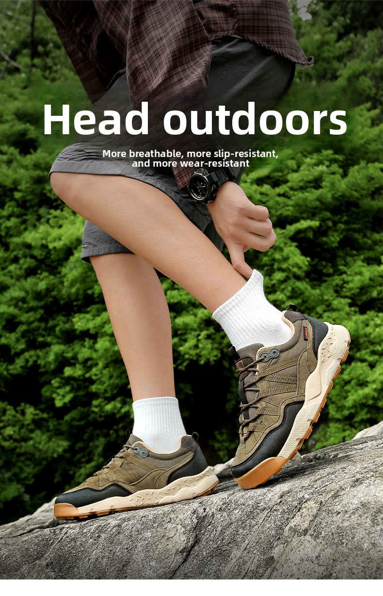 New Non-slip Shock-absorbing Outdoor Hiking Shoes Foreign Trade Wear-resistant Off-road Hiking Casual Shoes Men's Wholesale_vogvips.com