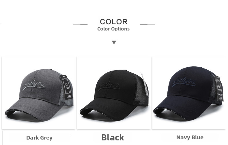 Men's Summer Sun Protection Baseball Caps Casual Hard Top Embroidered Letter Duckbill Hats_voghion.com