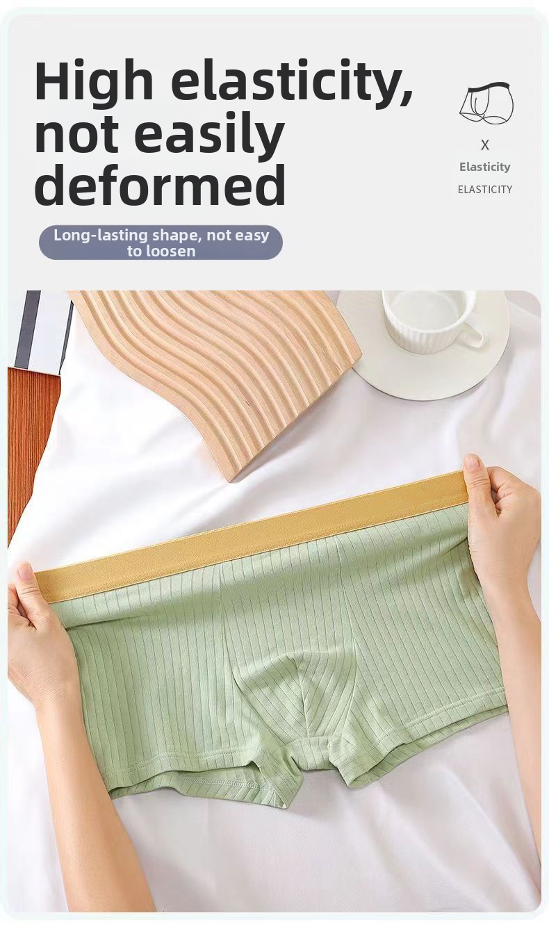 Men's Boxer Briefs Breathable Antibacterial Underwear Trunks_voghion.com