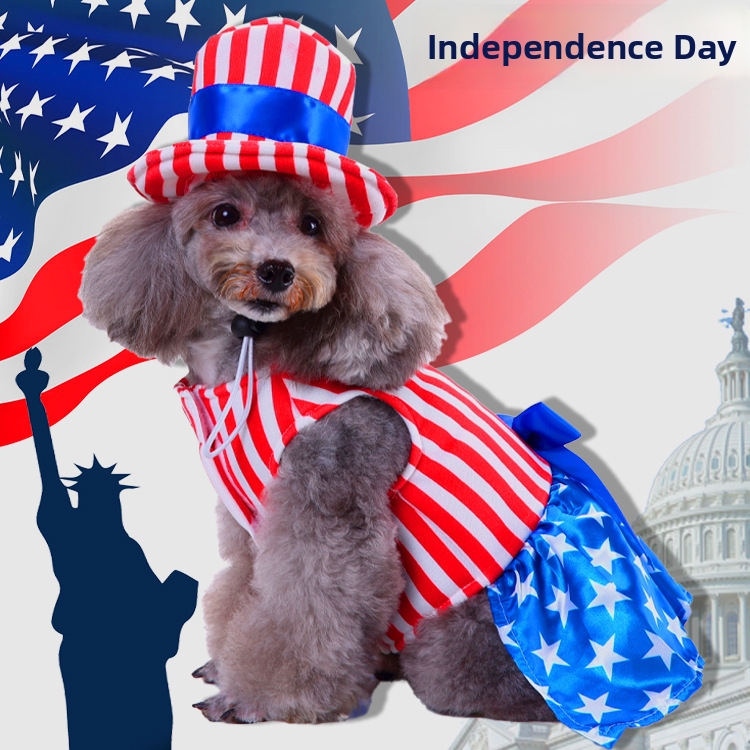 Roupas engraçadas para animais de estimação para o Dia da Independência dos EUA - Fantasias para cães_voghion.com